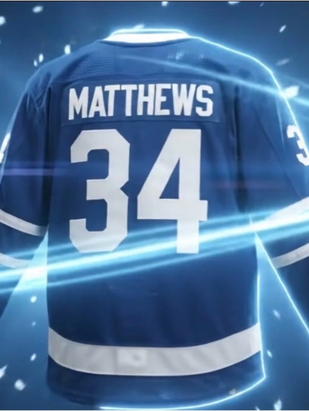 Toronto Maple Leafs Auston Matthews #34 Adidas/NHL Fan Jersey Blue YOUTH
 L/XL